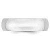 Black Bow Jewelry 2mm to 6mm 10K White Gold Lightweight Domed Comfort Fit Band - 3 of 4