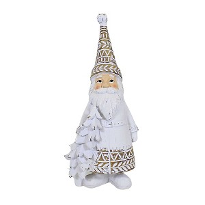 Ganz 11.25 In White-Washed Santa Figurine Christmas Claus Santa Figurines - 1 of 3
