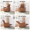 360° Swivel Rocking Chair, PU Leather Recliner Chair, Reclining Chairs for Adults with Lumbar Support - 4 of 4