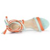Allegra K Women's Faux Suede Open Toe Color Block Heel Lace Up Sandals - 4 of 4