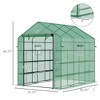 8' x 6' x 7' Portable Walk in Greenhouse with Mesh, Door, Windows, 18 Shelf, Trellis, Plant Labels - 3 of 4