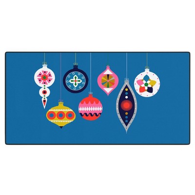 Showmemars Retro Christmas Baubles Desk Mat -Deny Designs