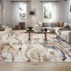 Faux Wool  Modern Abstract Machine Washable Area Rug Non Slip Soft Floor Carpet Low Pile Rug Foldable Nursery Rug for Bedroom - 3 of 4