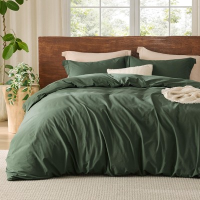 100% Washed Cotton Duvet Cover Minimalist Cotton Duvet Cover for All Seasons GentleSoft™ Plain Simple Bedding Set