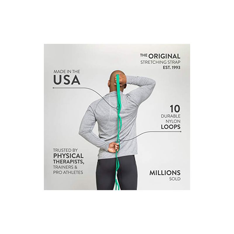The Original Stretch Out Strap with Exercise Book, USA Made Stretch Out Straps for Physical Therapy, Yoga Stretching Strap, and Knee Therapy by OPTP, 3 of 11