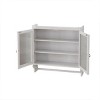 FURNIinspire Kitchen And Dining Cabinets Vintage Glass Door Wood Wall Cabinet, Dining Room Pantry Cabinet With Towel Rack, White, 7.08"*24.8"*23.62" - 4 of 4