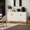 Hommoo 59" Modern Sideboard Buffet Kitchen Storage Cabinet with Doors - 3 of 4
