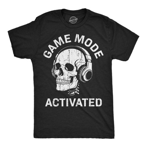 Мужские футболки Crazy Dog T-Shirts, Inc. Mens Funny T Shirts Game Mode On Sarcastic Video Game Graphic Novelty Tee For Men - Crazy Dog Men's T Shirt For Gamers Black L