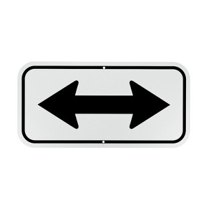 Unique Bargains Aluminum Reflective Outdoor Directional Arrow Sign 1 Pc - 1 of 4