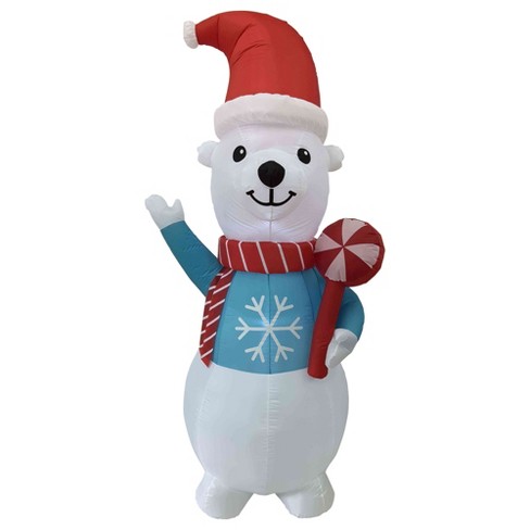 Northlight LED Lighted Inflatable Polar Bear Outdoor Christmas Decoration - 8.25' - image 1 of 4