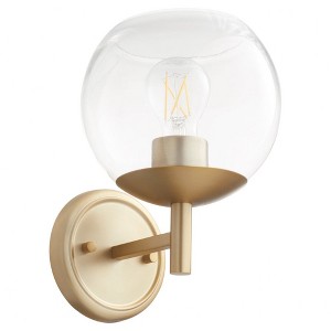 Quorum Lighting Lyon 1 - Light Wall Light in  Aged Brass - 1 of 1