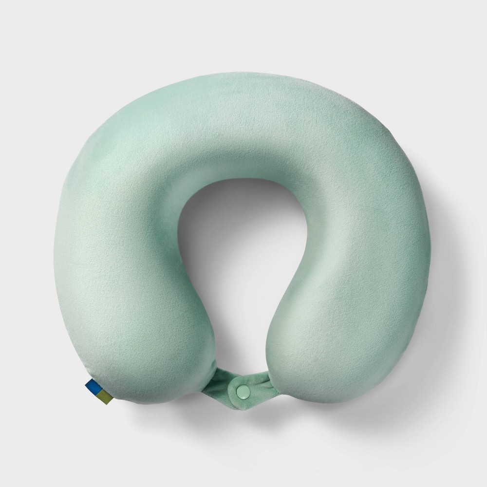 Photos - Pillow Memory Foam Travel Neck  Sage - Open Story™️