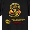 Cobra Kai Motto And Sign Up Info Crew Neck Men's Black T-shirt - 2 of 3