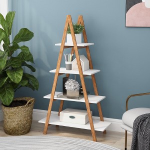 KWPZQEB Bookshelf, 5 Tier Bookshelves, Home Office Bookcase Shelf Storage Organizer, Free Standing Storage Shelving Unit for Bedroom, Living Room - 1 of 4