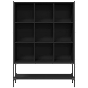 vidaXL Bookcase Black Engineered wood, steel Medium Bookcase - 1 of 4