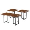 Costway 63'' Console Dining Table Rectangular Kitchen Table w/ Metal Frame and Wood Top - 2 of 4