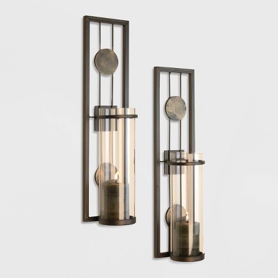 2pc Contemporary Wall Sconces Set - Danya B.