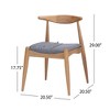 PAGED Set of 2 Mid-Century Modern Dining Chairs with Upholstered Fabric Seats & Rubberwood Legs,Armless Chairs for Kitchen,Living Room - 3 of 4