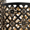 AZL1 Life Concept Decorative Lantern Set of 3 Moroccan Metal Pierced Aesthetic Modern Design for Indoor Outdoor Display, Black, 14"*8"*8" - 2 of 4