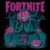 Boys Fortnite Halloween Pumpkin Monster Neon Art T Shirt - 2 of 4