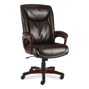 Alera Alera Darnick Series Manager Chair, Supports Up to 275 lbs, 17.13" to 20.12" Seat Height, Brown Seat/Back, Brown Base - 1 of 4