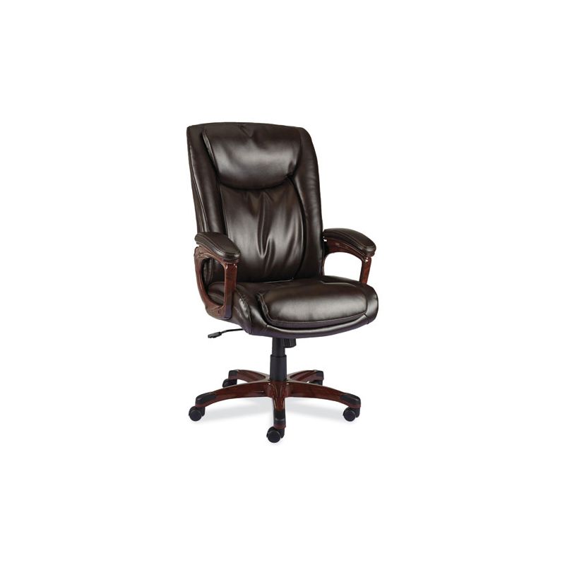 Alera Alera Darnick Series Manager Chair, Supports Up to 275 lbs, 17.13" to 20.12" Seat Height, Brown Seat/Back, Brown Base, 1 of 5