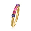 Ross-Simons 0.47 ct. t.w. Multi-Gemstone Gradient Ring in 18kt Gold Over Sterling - 3 of 4