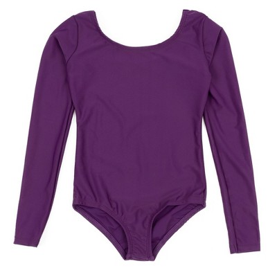 Leveret Girls Long Sleeve Leotard Yellow XXS (2-4)