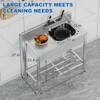 Commercial Stainless Steel Utility Sink, Freestanding Kitchen Sink with Left Countertop, Faucet, Adjustable Feet, for Restaurant, Garage, Outdoor - 2 of 4