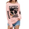 Nlife Women Long Sleeve White NASA Letter Print T Shirt Autumn Winter - 2 of 4