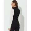 INSPIRE CHIC Women's Lapel Collar Dressy Versatile Racerback Waistcoat Suit Vest - 4 of 4