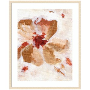 Kate and Laurel Framed Art Painterly Brown Blossom ll by Nikita Jariwala, 34x42, Woodgrain Stripe Blonde - 1 of 4