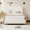 Velvet Upholstered Kids Bed Frame with Headboard - Low Profile Platform Bed for Teens, No Box Spring Needed, Cozy Fabric, Quiet & Easy Assembly - 2 of 4
