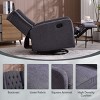 Swivel Rocking Recliner Chair,360° Swivel Nursery Rocking Chair,Glider Chair,Modern Small Rock Swivel Recliner Chair Home Theater Seat-Cuddlewood - 3 of 4