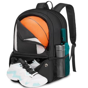 Basketball Backpack, Lightweight Basketball Bag with Ball Holder & Shoes Compartment, - 1 of 4