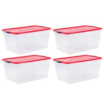 Rubbermaid Roughneck 18 Gal Plastic Holiday Storage Tote, Green and Red (6  Pack), 1 Piece - QFC