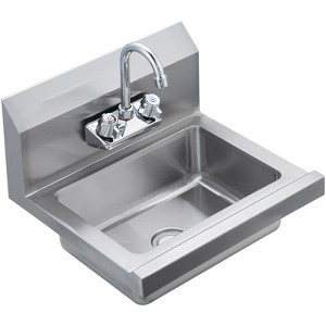 VEVOR Commercial Hand Sink with Faucet, NSF Stainless Steel Sink for Washing, Small Hand Washing Sink, Wall Mount Hand Basin, Utility Sink - 1 of 4
