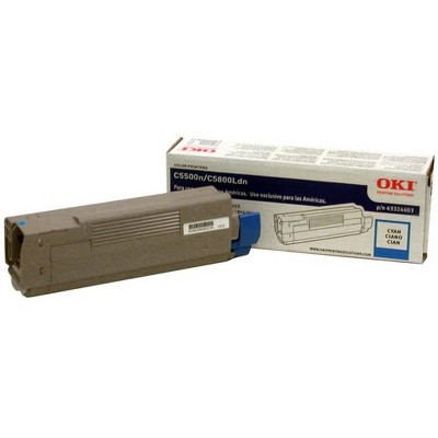  Oki Original Toner Cartridge - LED - 5000 Pages - Cyan - 1 Each 