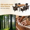 YOOCOZZ  7-Piece Patio Dining Set - PE Rattan with Acacia Tabletop - Brown - 3 of 4