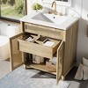 Christopher Knight Home Syricon Farmhouse 30'' Rattan Bathroom Vanity with Resin Sink, Double Door and 1 Hidden Drawer - 2 of 4
