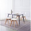 Nordlys Set of 4 Transparent Dining Chairs with Wooden Legs and Seats Modern Design Style Upholstery Dining Room - 2 of 4