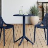 WestinTrends Playa 23.5" Outdoor Polypropylene Resin Round Patio Bistro Dining Table for 2 - 2 of 4
