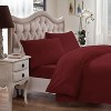 Brielle Home 100% Premium 250 TC Modal Bedding Collection Sateen Duvet Cover 68" x 86" and One 20" x 26" Sham Twin Dark Red - 2 of 4