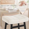 Arceso Counter Height Bar Stools Set, Barstools with Thick Faux Leather Saddle Seat & Heavy Duty Metal Legs,24Inch Kitchen Counter Stools - 4 of 4