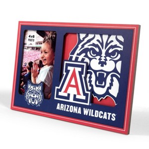 NCAA Arizona Wildcats Logo 4" x 6" Picture Frame: MDF Rectangle Tabletop Display - 1 of 4