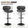 QingMoon Adjustable Bar Stools Set of 2, 360° Swivel Counter Height Chairs Faux Leather Barstools with Footrest for Kitchen Island and Pub - 2 of 4