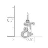 Black Bow Jewelry 14k White Gold, Isabelle Collection, Mini Letter J Initial Charm - 4 of 4