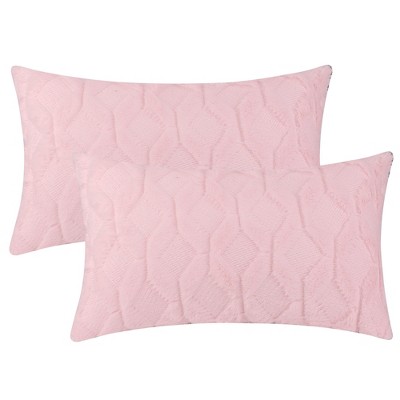 Unique Bargains Short Plush Solid Color Soft Living Room Throw Pillowcases 2 Pcs