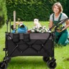 RISOKEYS Folding Wagon Cart - Portable Large Capacity All-Terrain Utility Wagon with 360° Wheels,for Camping,Beach,Shopping,Outdoor,Family Use - 2 of 4