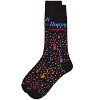 Memoi Men's Happy Everything Rayon From Bamboo Crew Socks Black 10-13 - 3 of 4